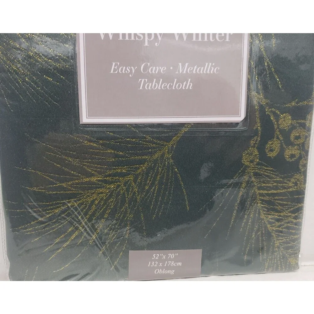 Fabric Metallic Tablecloth,52x70